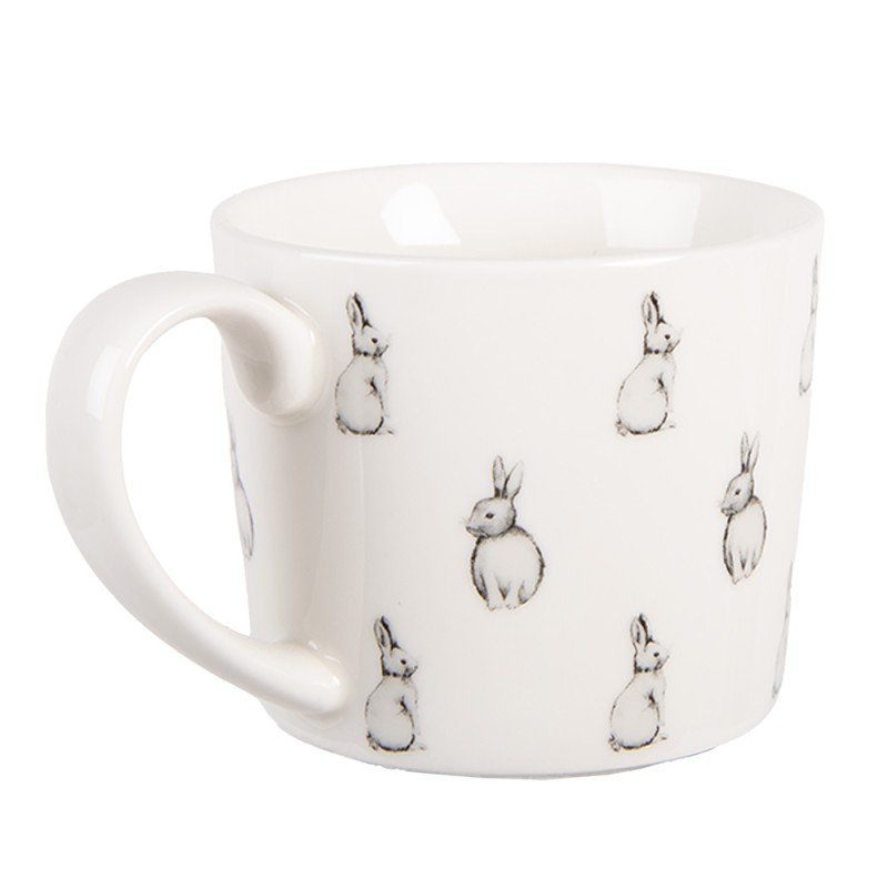Clayre & Eef Mug 275 ml Blanc Porcelaine Lapins
