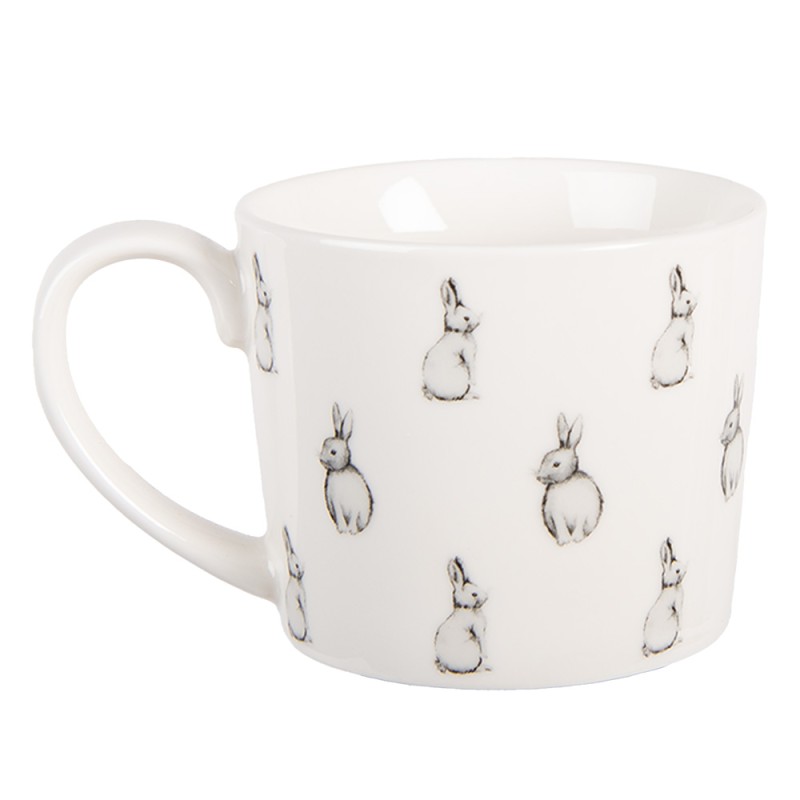 Clayre & Eef Mug 275 ml Blanc Porcelaine Lapins
