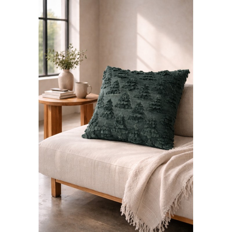 Clayre & Eef Decorative Cushion 45x45 cm Green Synthetic