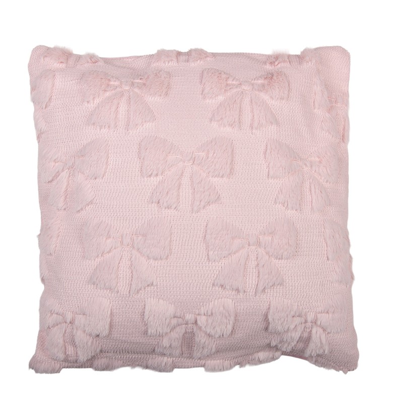 Clayre & Eef Decorative Cushion 45x45 cm Pink Synthetic