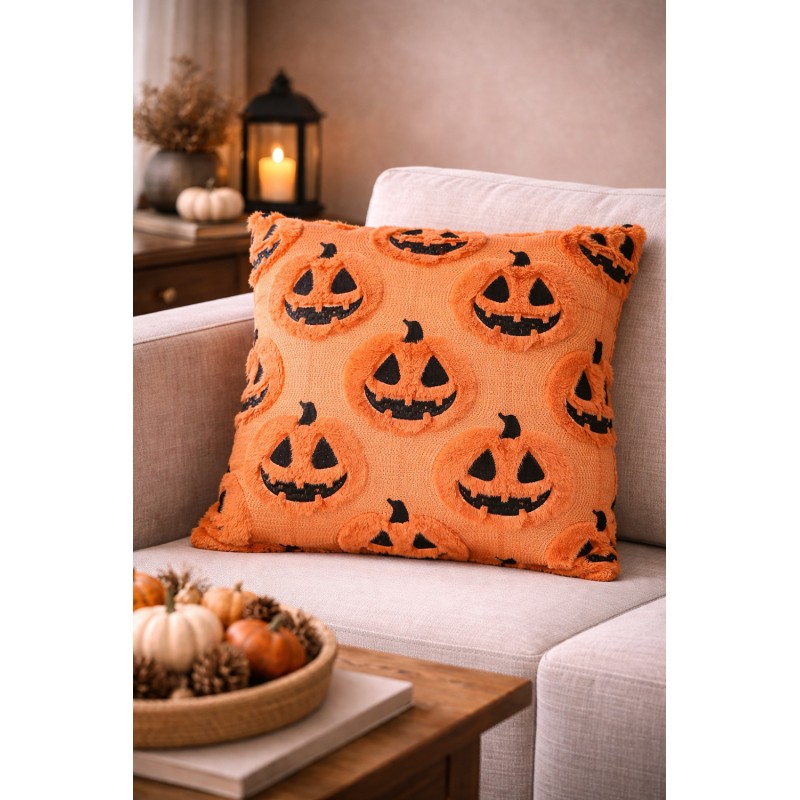 Clayre & Eef Coussin 45x45 cm Orange Synthétique