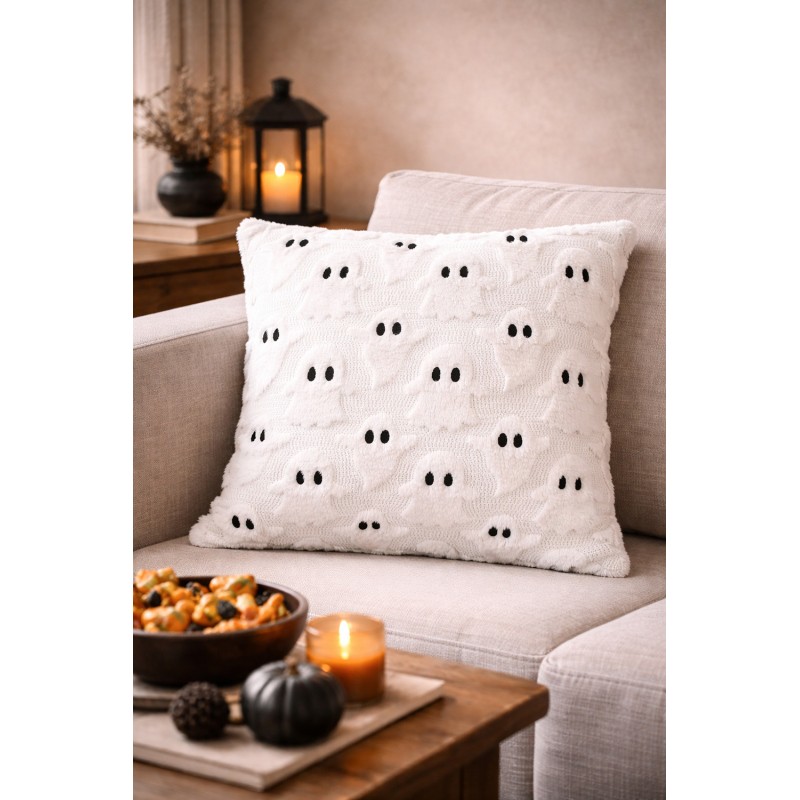 Clayre & Eef Cuscino decorativo 45x45 cm Bianco Sintetico