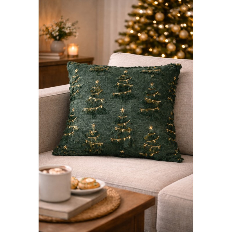 Clayre & Eef Decorative Cushion 45x45 cm Green Synthetic