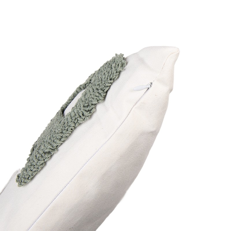 Clayre & Eef Decorative Cushion 45x45 cm White Synthetic
