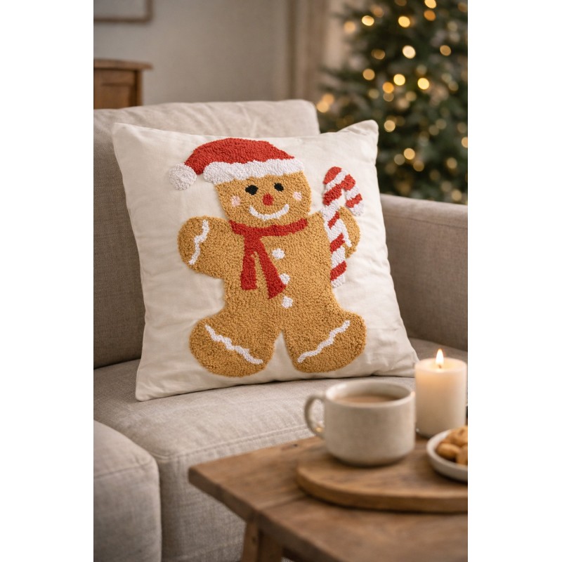 Clayre & Eef Decorative Cushion 45x45 cm White Synthetic