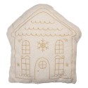 Clayre & Eef Cuscino decorativo Casa 45x40x10 cm Bianco Poliestere Natale