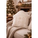 Clayre & Eef Cuscino decorativo Casa 45x40x10 cm Bianco Poliestere Natale