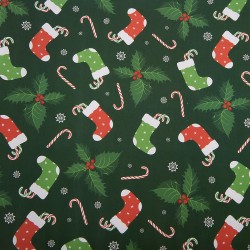 Clayre & Eef Geschenkpapier 3 Rollen 50x75 cm Grün Papier