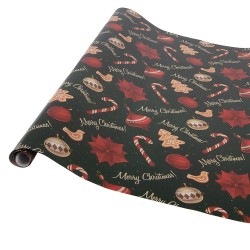 Clayre & Eef Inpakpapier 3 Rollen 50x75 cm Groen Papier