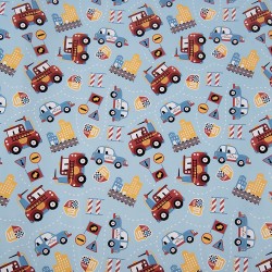 Clayre & Eef Carta da regalo 3 rotoli 50x75 cm Blu Carta