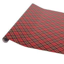 Clayre & Eef Papier cadeau 3 rouleaux 50x75 cm Rouge Papier