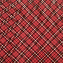 Clayre & Eef Papier cadeau 3 rouleaux 50x75 cm Rouge Papier