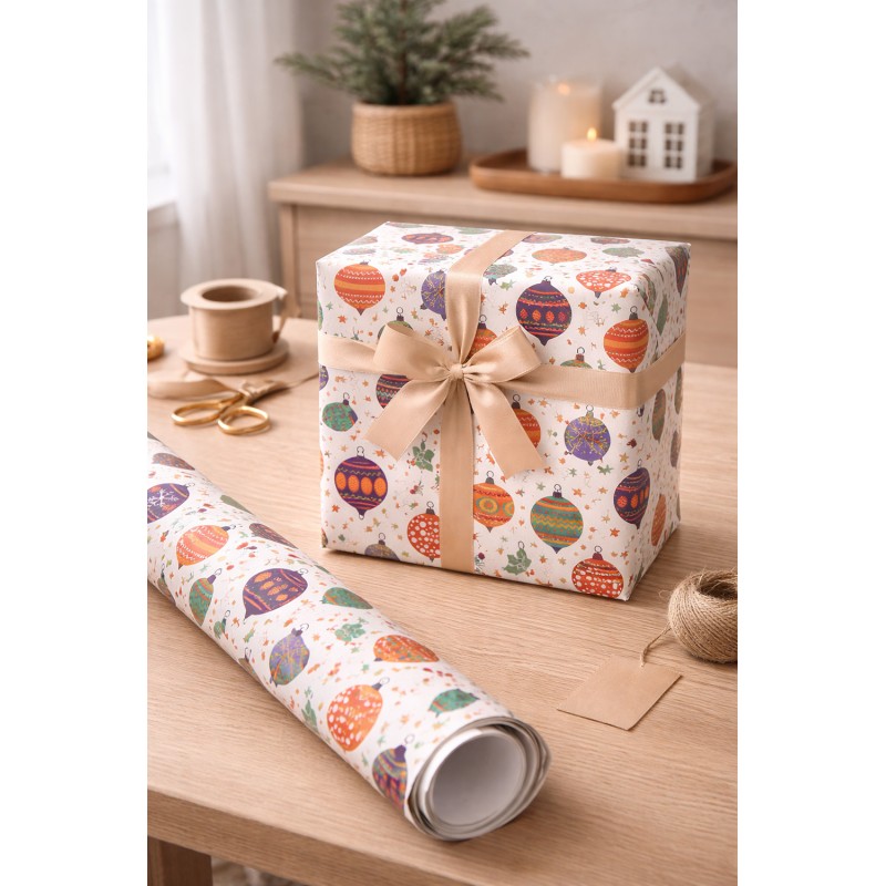 Clayre & Eef Wrapping paper 3 rolls 50x75 cm White Paper