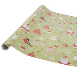 Clayre & Eef Inpakpapier 3 Rollen 50x75 cm Groen Papier