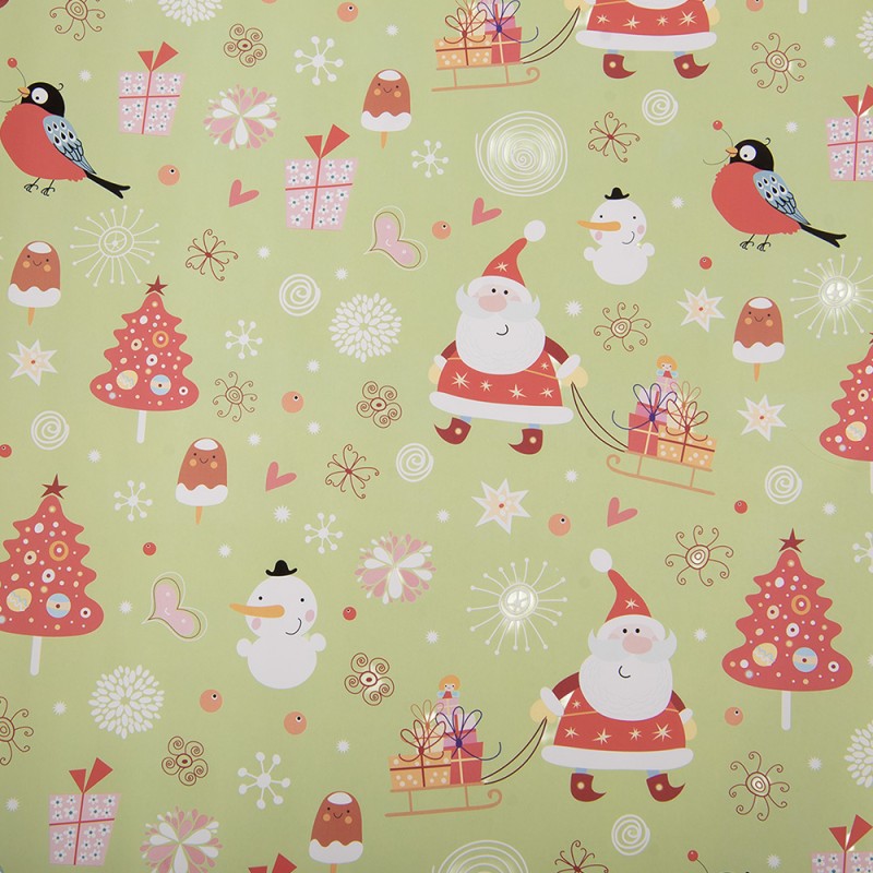 Clayre & Eef Inpakpapier 3 Rollen 50x75 cm Groen Papier