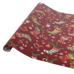 Clayre & Eef Wrapping paper 3 rolls 50x75 cm Red Paper