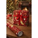 Clayre & Eef Inpakpapier 3 Rollen 50x75 cm Rood Papier