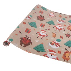 Clayre & Eef Inpakpapier 3 Rollen 50x75 cm Beige Papier