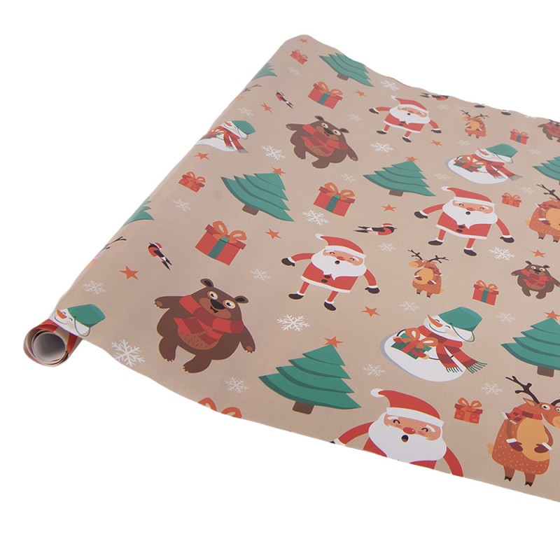 Clayre & Eef Inpakpapier 3 Rollen 50x75 cm Beige Papier