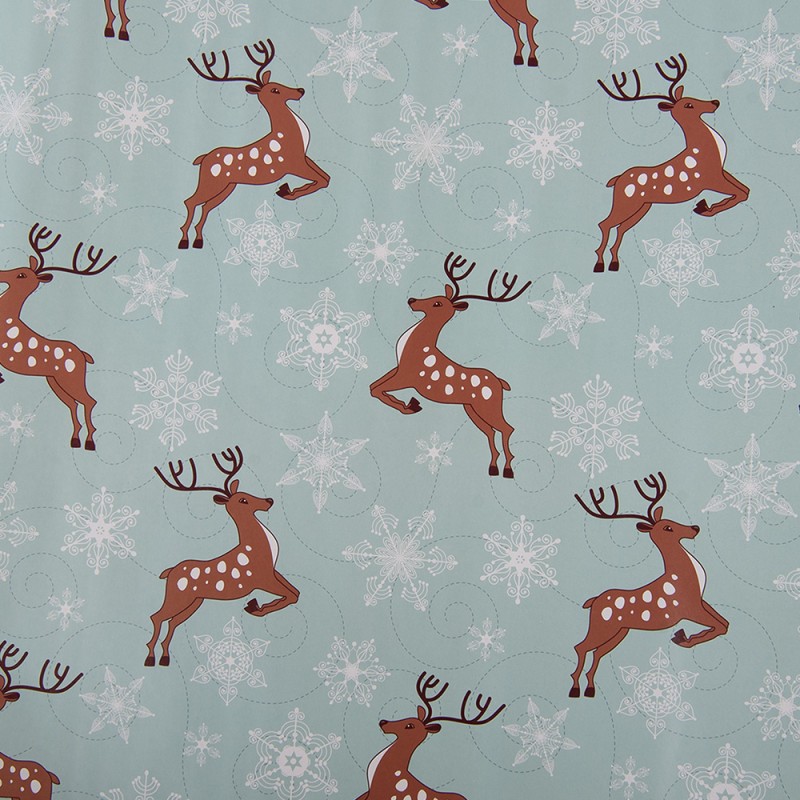 Clayre & Eef Papier cadeau 3 rouleaux 50x75 cm Bleu Papier