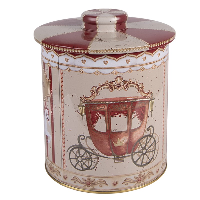 Clayre & Eef Aufbewahrungsdose Ø 15x17 cm Beige Metall