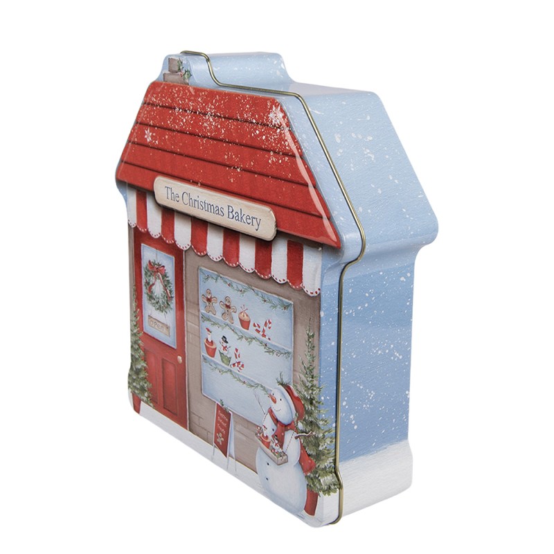 Clayre & Eef Aufbewahrungsdose 21x22x6 cm Blau Metall