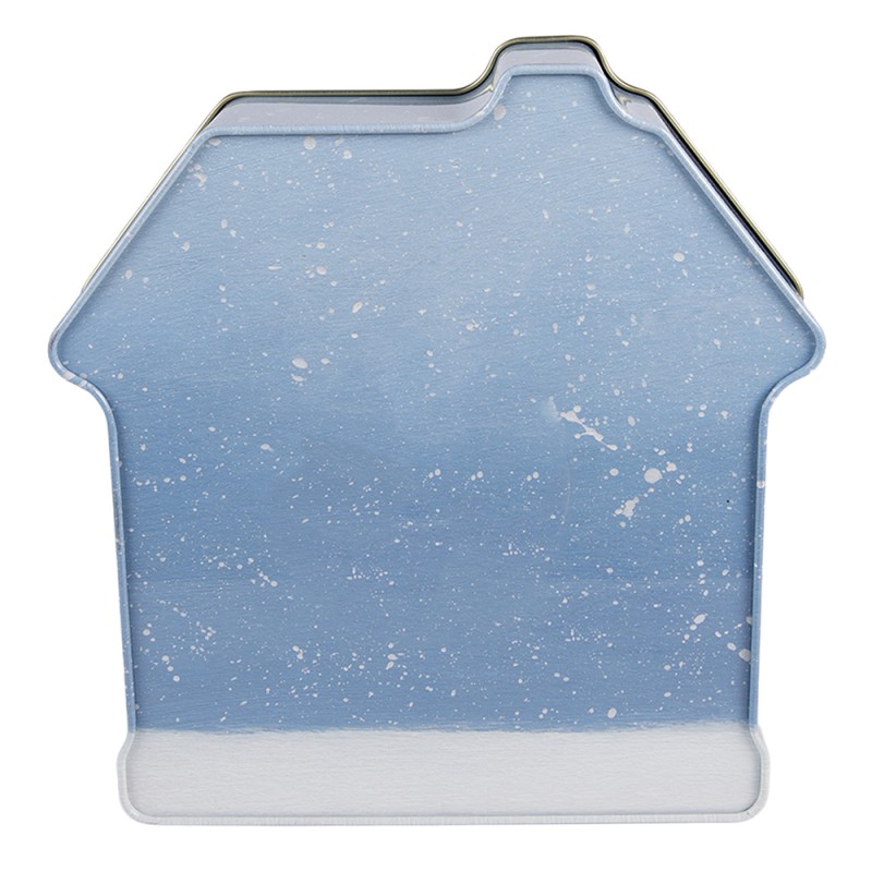 Clayre & Eef Aufbewahrungsdose 21x22x6 cm Blau Metall