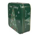 Clayre & Eef Aufbewahrungsdose 17x17x6 cm Grün Metall