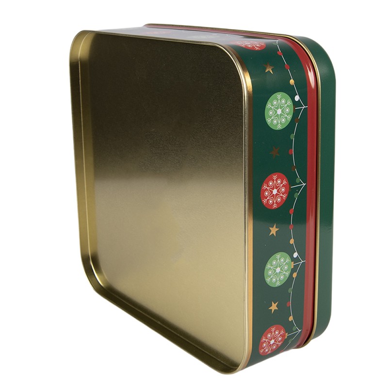 Clayre & Eef Aufbewahrungsdose 17x17x6 cm Grün Metall