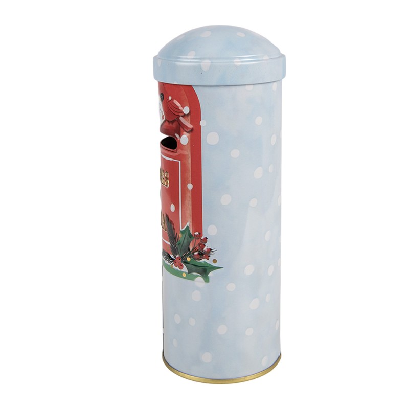 Clayre & Eef Tirelire Boîte aux lettres Ø 6x16 cm Rouge Métal