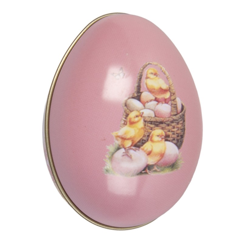 Clayre & Eef Image de décoration Œuf 5x6x4 cm Blanc Métal