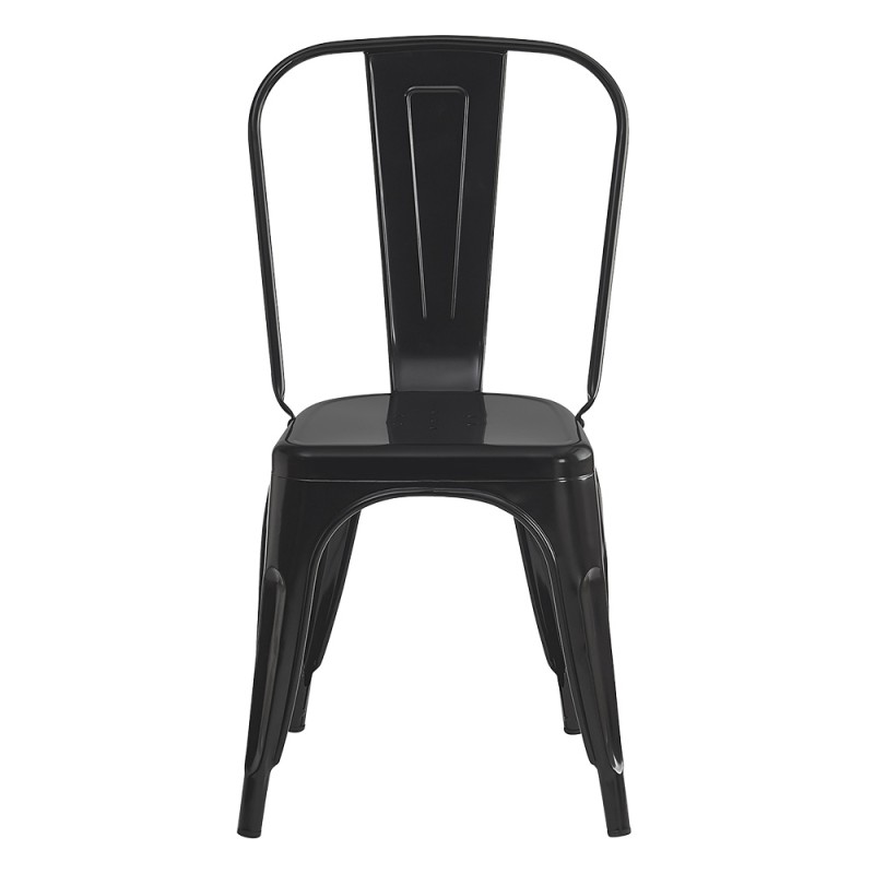 Clayre & Eef Esszimmerstuhl 43x45x85 cm Schwarz Metall