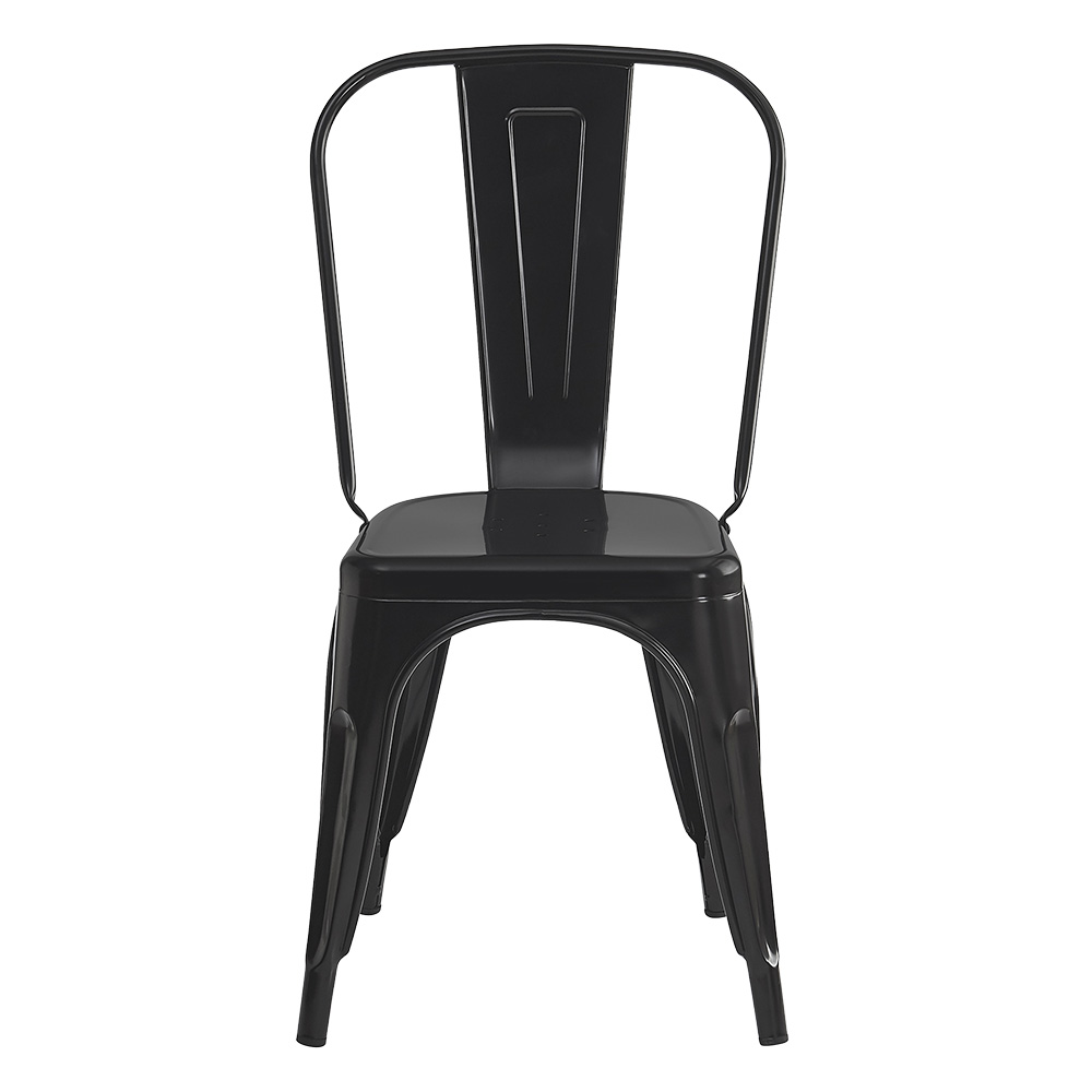 Clayre & Eef Eetkamerstoel 43x45x85 cm Zwart Metaal afbeelding