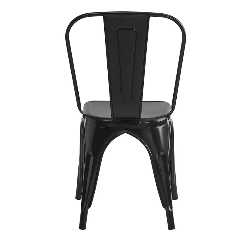 Clayre & Eef Esszimmerstuhl 43x45x85 cm Schwarz Metall