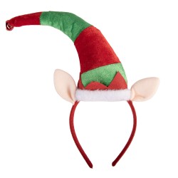 Clayre & Eef Weihnachts-Haarband 25x6x30 cm Rot Kunststoff