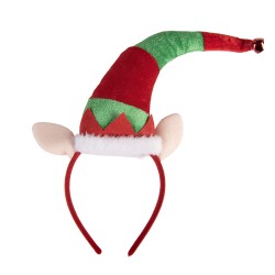 Clayre & Eef Weihnachts-Haarband 25x6x30 cm Rot Kunststoff