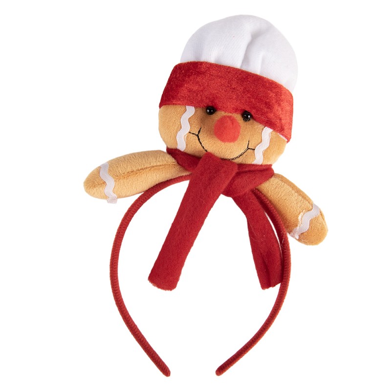 Clayre & Eef Weihnachts-Haarband 18x4x25 cm Beige Kunststoff