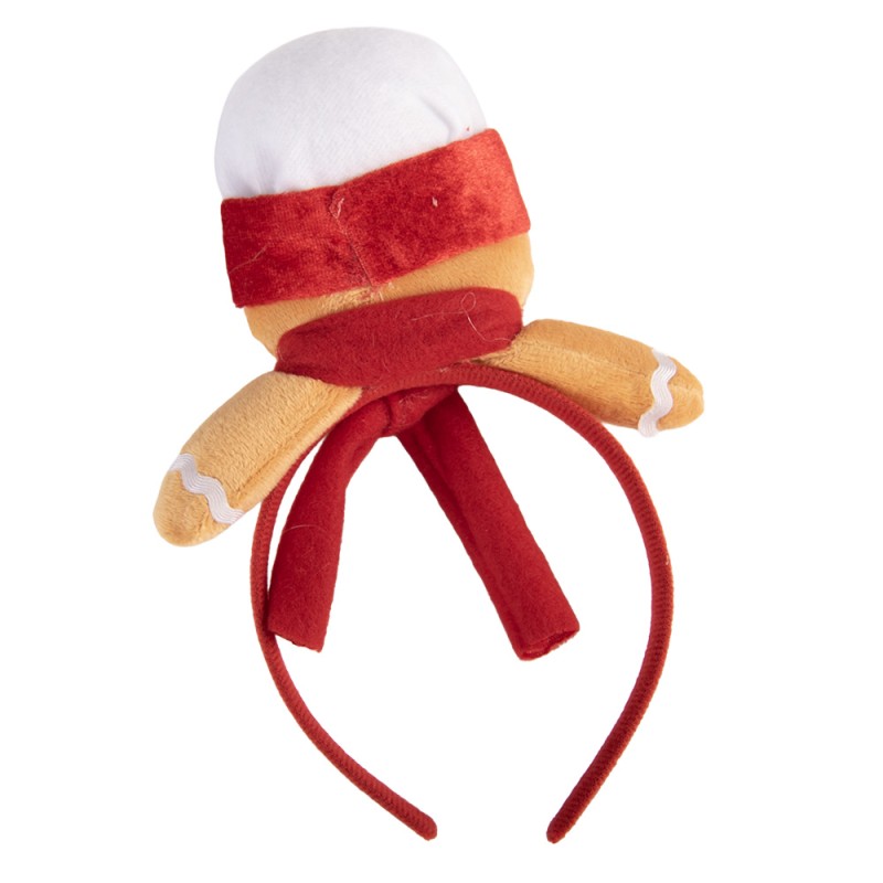 Clayre & Eef Weihnachts-Haarband 18x4x25 cm Beige Kunststoff