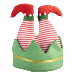 Clayre & Eef Weihnachtsdekoration Weihnachtsmütze 30x33 cm Grün Synthetisch