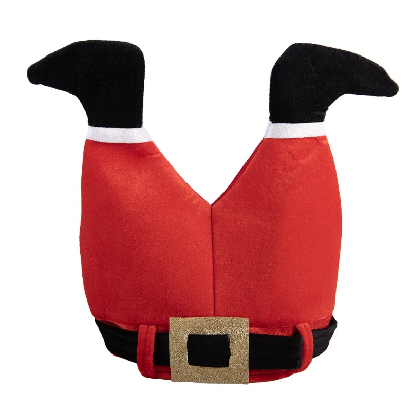 Clayre & Eef Weihnachtsdekoration Weihnachtsmütze 34x40 cm Rot Synthetisch