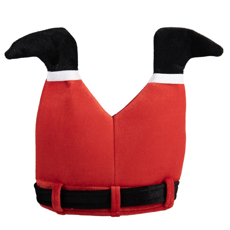 Clayre & Eef Weihnachtsdekoration Weihnachtsmütze 34x40 cm Rot Synthetisch