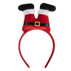 Clayre & Eef Weihnachts-Haarband 13x3x23 cm Rot Kunststoff