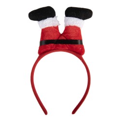 Clayre & Eef Weihnachts-Haarband 13x3x23 cm Rot Kunststoff