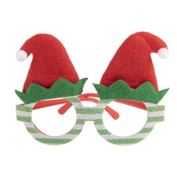 Clayre & Eef Weihnachtsbrille 15x3x11 cm Grün Kunststoff