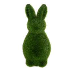 Clayre & Eef Image de décoration Lapin Ø 9x21 cm Vert Plastique