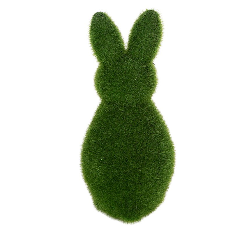 Clayre & Eef Image de décoration Lapin Ø 9x21 cm Vert Plastique