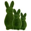 Clayre & Eef Image de décoration Lapin Ø 9x21 cm Vert Plastique