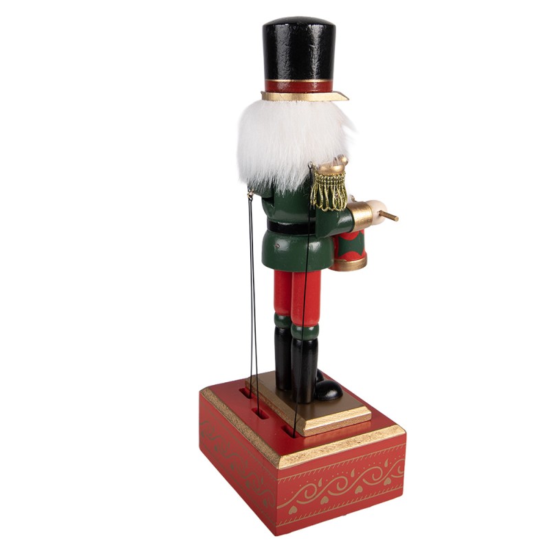 Clayre & Eef Boîte à musique Casse-noisette 12x9x30 cm Vert Bois