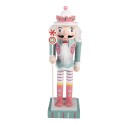 Clayre & Eef Christmas Decoration Figurine Nutcracker 10x9x38 cm Blue Wood