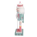 Clayre & Eef Christmas Decoration Figurine Nutcracker 10x9x38 cm Blue Wood
